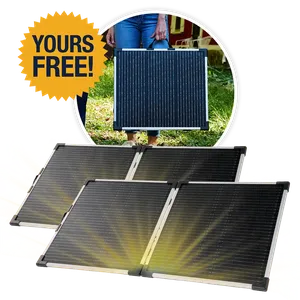 2 FREE 100-Watt solar panels