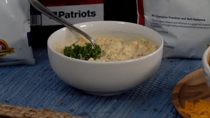 Creamy Rice & Vegetable Dinner — prepared