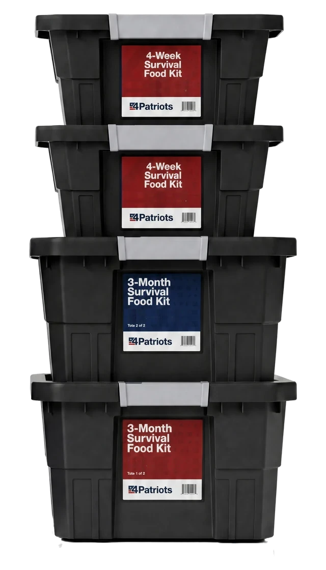 Five months of survival food — four kits bought separately at full price