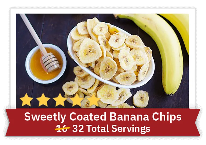 Sweetly Coated Banana Chips