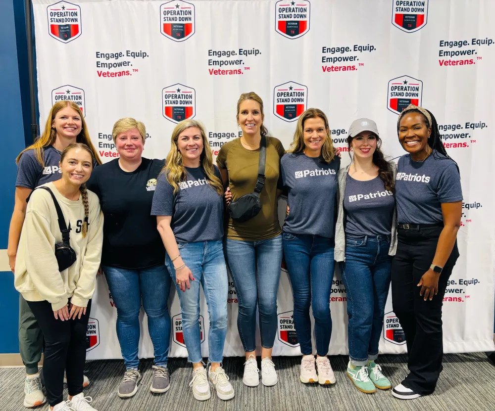 The 4Patriots team volunteering at Operation Stand Down Tennessee, a Nashville-based veteran services organization