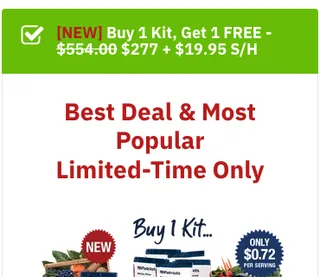 Select the 4Patriots Buy 1 Kit, Get 1 FREE checkout option