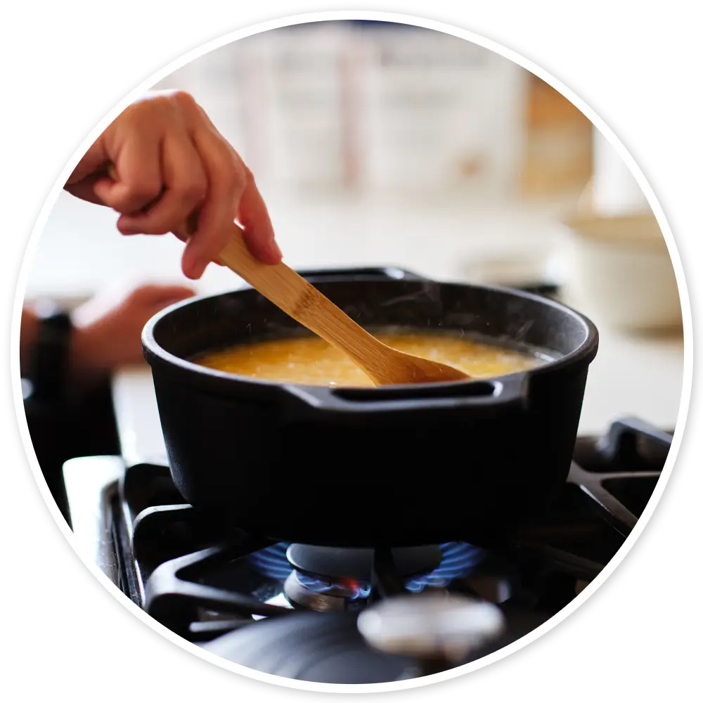 Step 2: Add food and simmer