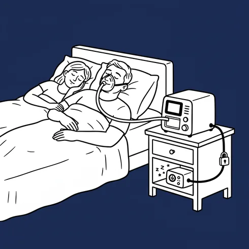 Illustration: Silent CPAP and bedroom-safe power
