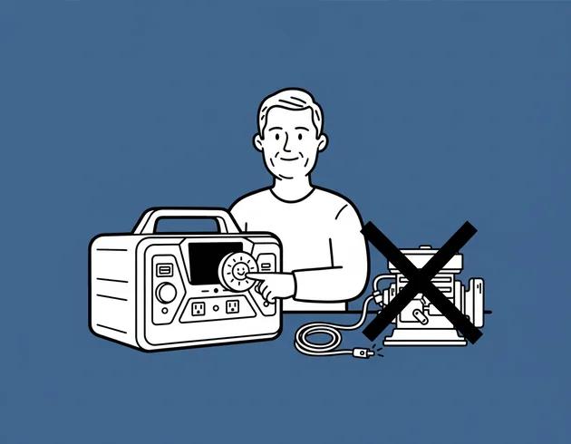 Illustration: Easy-to-handle backup power