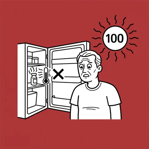 Illustration: Temperature-sensitive medicines in the fridge