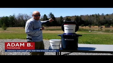 Adam B. tests pond water with Patriot Pure
