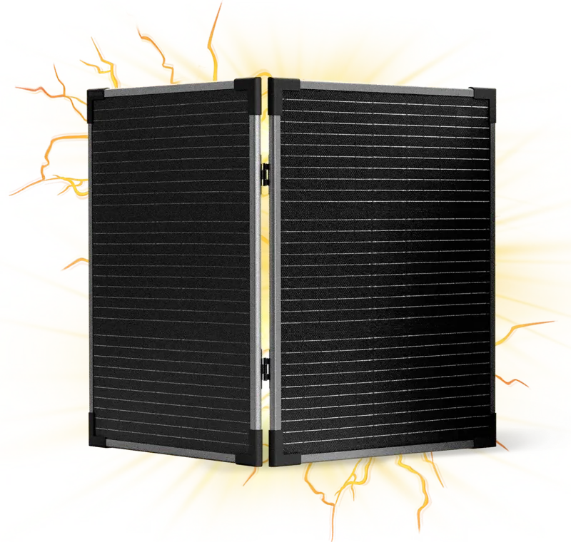 One 100W folding solar panel