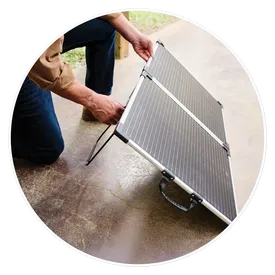 Step 1: unfold the solar panel
