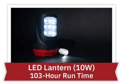 LED lantern (10W): 103-hour run time