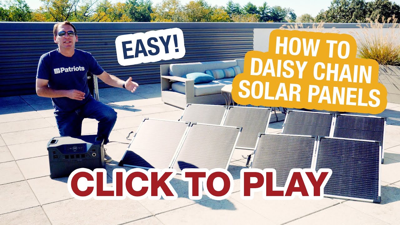 Video: daisy-chaining compatible solar panels to the Patriot Power Generator